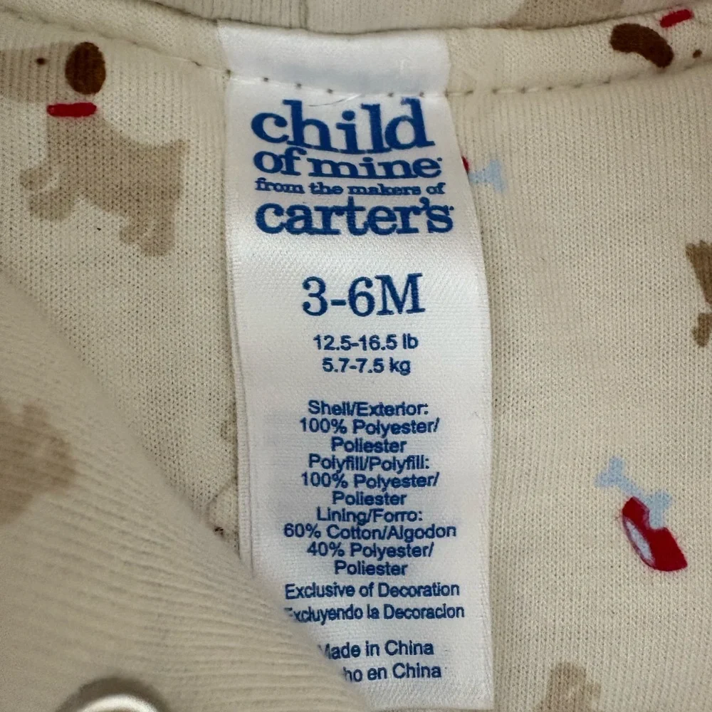 Child of Mine‎ Tan Puppy Cozy Sacks NWOT